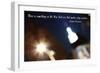 Burred Image of Empire State Building in NYC with Simon Beauvior Quote-null-Framed Photo