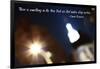 Burred Image of Empire State Building in NYC with Simon Beauvior Quote-null-Framed Photo