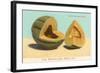 Burrell's Gem Musk Melon-null-Framed Art Print