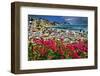 Burriana Village and Playa de Burriana, Nerja; Malaga Province; Andalucia, Spain;-Panoramic Images-Framed Photographic Print