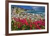 Burriana Village and Playa de Burriana, Nerja; Malaga Province; Andalucia, Spain;-Panoramic Images-Framed Photographic Print