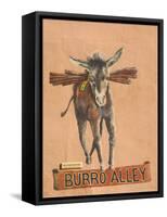 Burro Mural on Burro Alley, Downtown Santa Fe, New Mexico, USA-Walter Bibikow-Framed Stretched Canvas