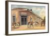 Burros with Firewood, La Fonda, Santa Fe, New Mexico-null-Framed Art Print