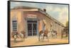 Burros with Firewood, La Fonda, Santa Fe, New Mexico-null-Framed Stretched Canvas