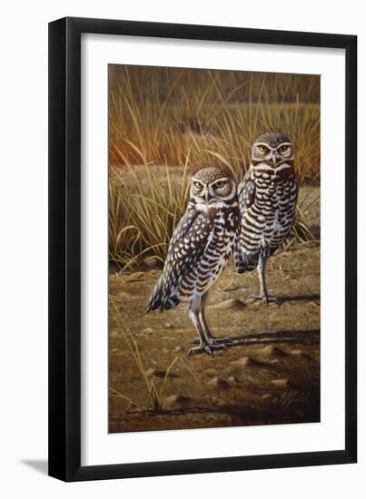 Burrowing Owls-Wilhelm Goebel-Framed Giclee Print