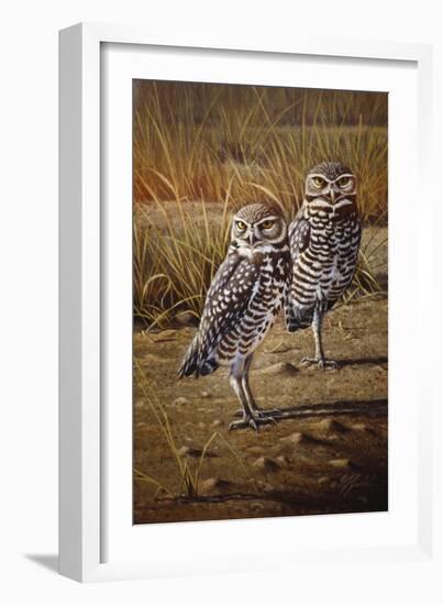 Burrowing Owls-Wilhelm Goebel-Framed Giclee Print
