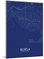 Bursa, Turkey Blue Map-null-Mounted Poster