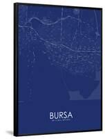 Bursa, Turkey Blue Map-null-Framed Poster