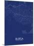 Bursa, Turkey Blue Map-null-Mounted Poster