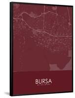 Bursa, Turkey Red Map-null-Framed Poster