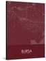 Bursa, Turkey Red Map-null-Stretched Canvas