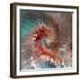 Burst. Abstract Blue Textured Background. Illustration.-troyka-Framed Art Print