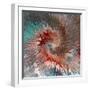 Burst. Abstract Blue Textured Background. Illustration.-troyka-Framed Art Print