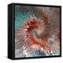 Burst. Abstract Blue Textured Background. Illustration.-troyka-Framed Stretched Canvas