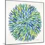Burst in Cool Palette-Cat Coquillette-Mounted Giclee Print