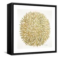 Burst in Gold Palette-Cat Coquillette-Framed Stretched Canvas
