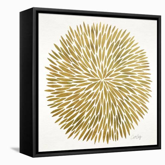 Burst in Gold Palette-Cat Coquillette-Framed Stretched Canvas