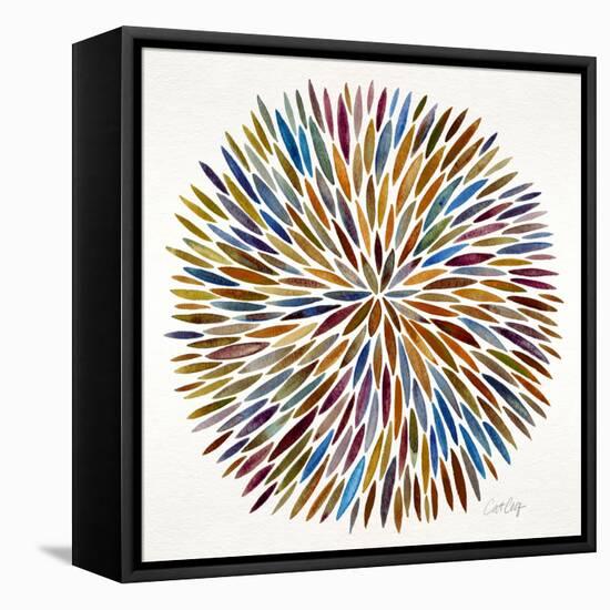 Burst in Retro Palette-Cat Coquillette-Framed Stretched Canvas