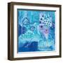 Burst of Blue-Farida Zaman-Framed Art Print