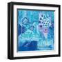 Burst of Blue-Farida Zaman-Framed Art Print