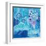 Burst of Blue-Farida Zaman-Framed Art Print