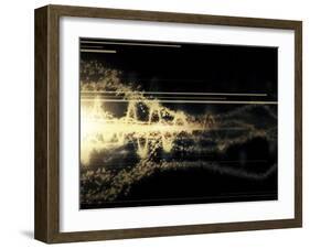 Burst of Energy Forms into Powerful Beam of Light-Stocktrek Images-Framed Photographic Print