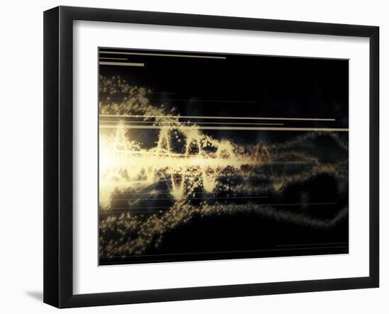 Burst of Energy Forms into Powerful Beam of Light-Stocktrek Images-Framed Photographic Print