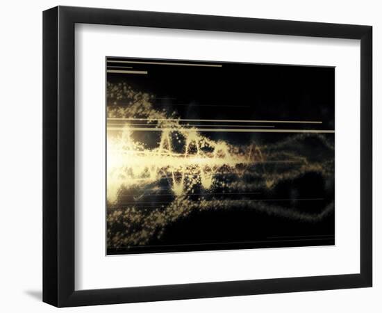 Burst of Energy Forms into Powerful Beam of Light-Stocktrek Images-Framed Photographic Print