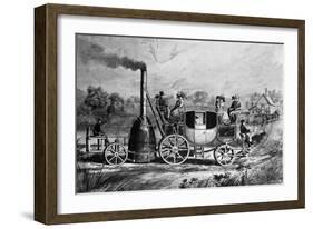 Burstall and Hill Steam Carriage 1824-null-Framed Giclee Print