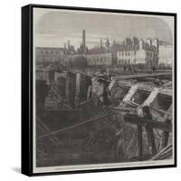 Bursting of the Fleet Ditch and Destruction of Part of the Metropolitan Railway-null-Framed Stretched Canvas