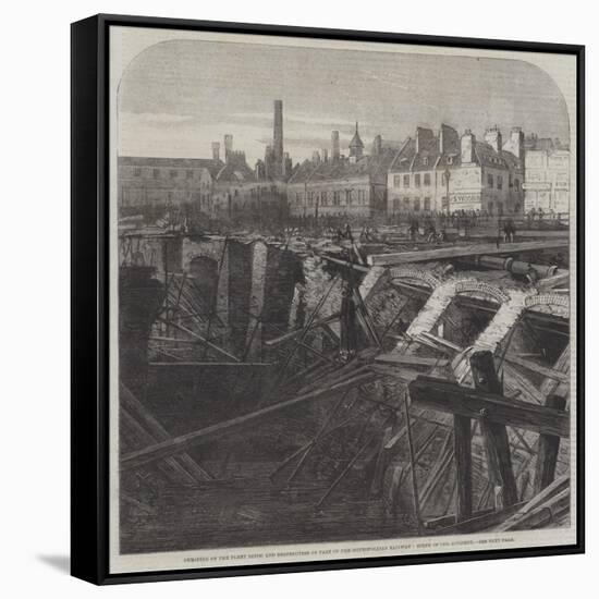 Bursting of the Fleet Ditch and Destruction of Part of the Metropolitan Railway-null-Framed Stretched Canvas