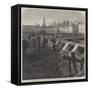 Bursting of the Fleet Ditch and Destruction of Part of the Metropolitan Railway-null-Framed Stretched Canvas