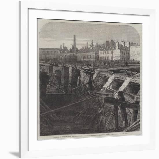 Bursting of the Fleet Ditch and Destruction of Part of the Metropolitan Railway-null-Framed Giclee Print