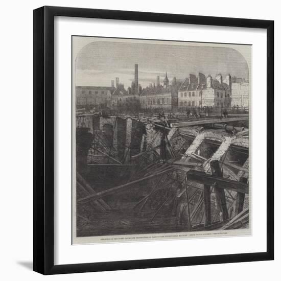 Bursting of the Fleet Ditch and Destruction of Part of the Metropolitan Railway-null-Framed Giclee Print