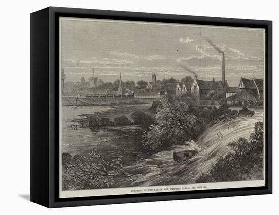 Bursting of the Napton and Warwick Canal-Edmund Morison Wimperis-Framed Stretched Canvas