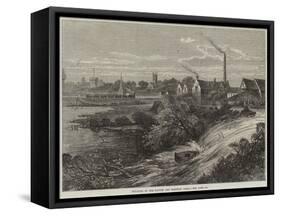 Bursting of the Napton and Warwick Canal-Edmund Morison Wimperis-Framed Stretched Canvas