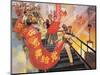 "Bursting with Joy", Propaganda Poster from the Chinese Cultural Revolution, 1970-null-Mounted Giclee Print