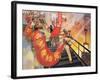 "Bursting with Joy", Propaganda Poster from the Chinese Cultural Revolution, 1970-null-Framed Giclee Print