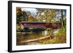 Burt Henry Covered Bridge, Vermont-George Oze-Framed Photographic Print