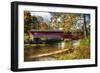 Burt Henry Covered Bridge, Vermont-George Oze-Framed Photographic Print