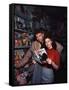 Burt Lancaster and Ava Gardner sur le plateau du film "Les tueurs", 1946-null-Framed Stretched Canvas