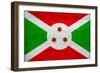 Burundi Flag Design with Wood Patterning - Flags of the World Series-Philippe Hugonnard-Framed Art Print