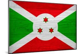 Burundi Flag Design with Wood Patterning - Flags of the World Series-Philippe Hugonnard-Mounted Art Print