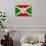 Burundi Flag Design with Wood Patterning - Flags of the World Series-Philippe Hugonnard-Art Print displayed on a wall