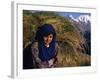 Burusho Girl Returns Home with Fodder for Her Livestock in the Hunza Valley-Amar Grover-Framed Photographic Print