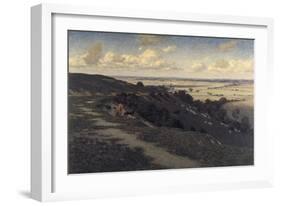 Bury Hill and Village with a View of the North Downs, C1879-1919-Jose Weiss-Framed Giclee Print