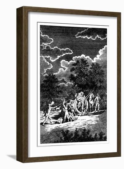 Burying Victims of the Plague of London at Night in Multiple Graves, 1665-null-Framed Giclee Print