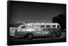 Bus 1 BW-John Gusky-Framed Stretched Canvas