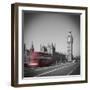 Bus and Big Ben, Houses of Parliament, London, England, UK-Jon Arnold-Framed Photographic Print
