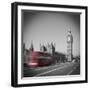 Bus and Big Ben, Houses of Parliament, London, England, UK-Jon Arnold-Framed Photographic Print